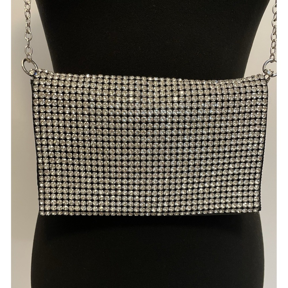 Amber Sceats‎ Purse Luxe Crystal Handbag Removable Chain Holiday New Year Xmas - Picture 14 of 14